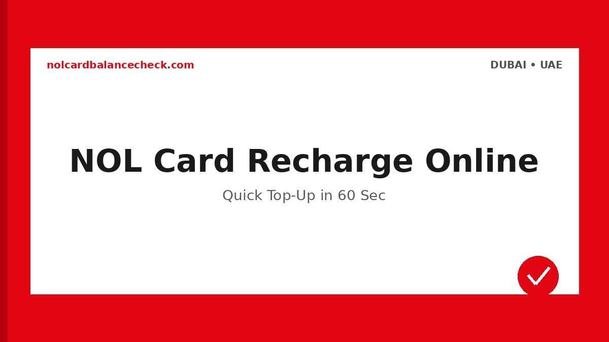 Nol Card Recharge Online - Official Dubai RTA Guide