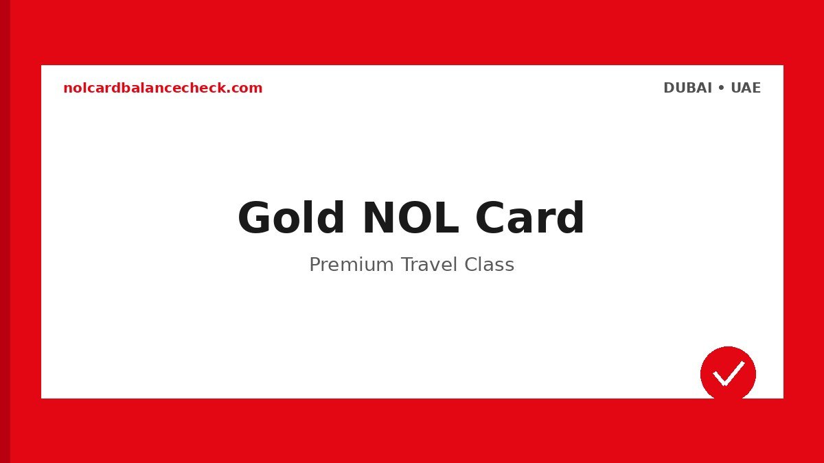 Gold Nol Card - Official Dubai RTA Guide